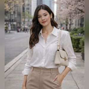 3/$20! H&M Striped Cotton Shirt